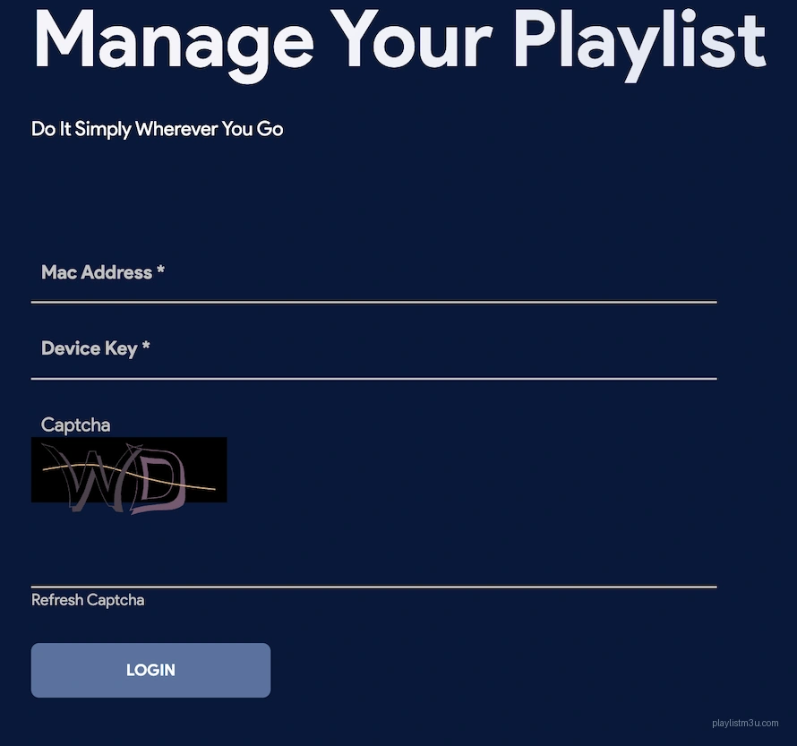 Bob Player playlist configuration interface